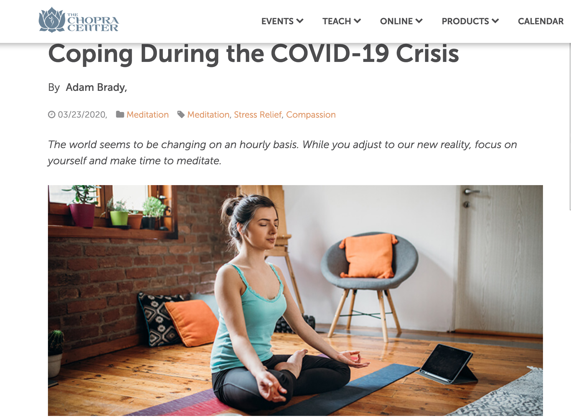 Meditation during COVID_Chopra Ctr